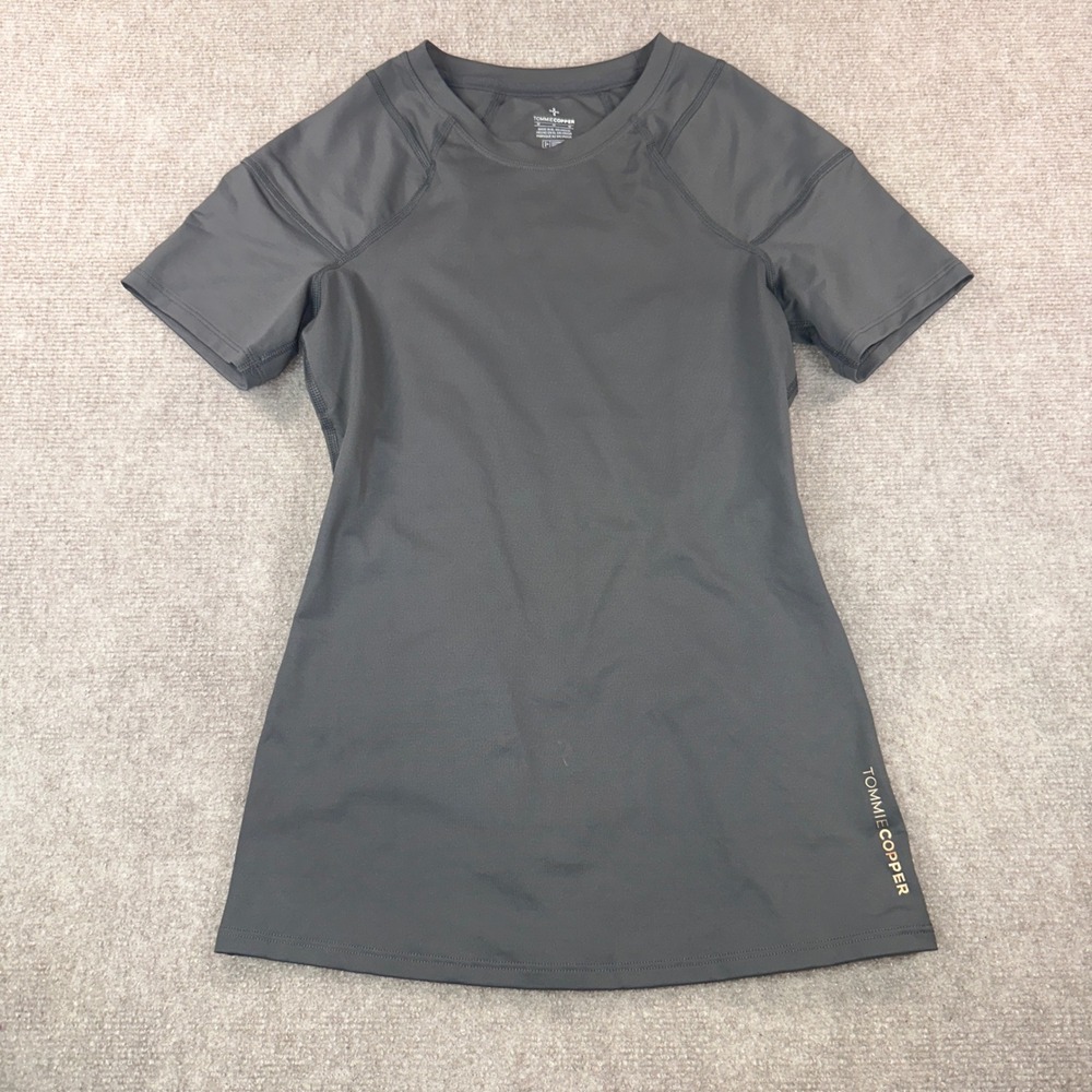 Tommie Copper Womens Compression Shirt Gray Short Sleeve Size M 7276